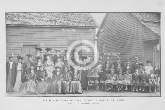 Sixth Missionary Baptist Church, E. Nashville, Tenn.; Rev. J. T. Tunstill; Pastor, 1907. Creator: Unknown.