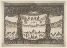 Sixth scene, the heavens, from The marriage of the gods (Le nozze degli Dei), 1637. Creator: Stefano della Bella