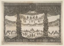 Sixth scene, the heavens, from The marriage of the gods (Le nozze degli Dei), 1637. Creator: Stefano della Bella