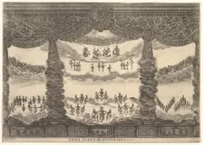 Sixth scene, the heavens, from The marriage of the gods (Le nozze degli Dei), 1637. Creator: Stefano della Bella