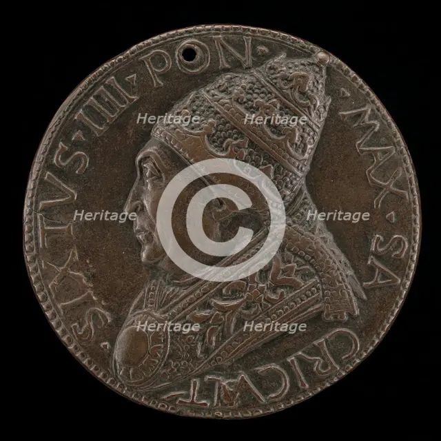 Sixtus IV (Francesco della Rovere, 1414-1484), Pope 1471 [obverse], 1481. Creator: Andrea Guacialoti.