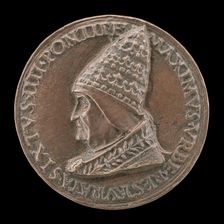 Sixtus IV (Francesco della Rovere, 1414-1481), Pope 1471 [obverse], probably 1482. Creator: Vittore Gambello