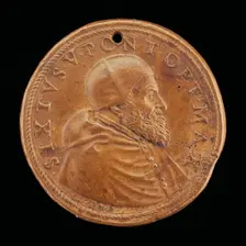 Sixtus V (Felice Peretti, 1521-1590), Pope 1585 [obverse]. Creator: Lorenzo Fragni