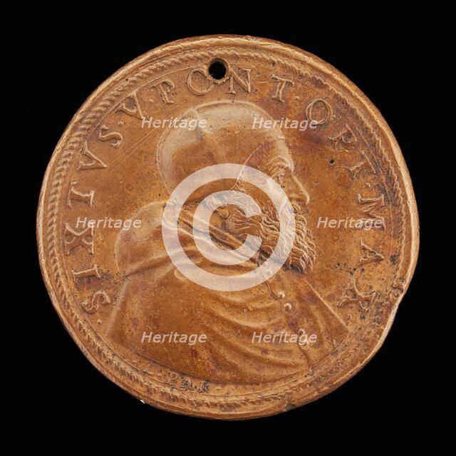 Sixtus V (Felice Peretti, 1521-1590), Pope 1585 [obverse]. Creator: Lorenzo Fragni.