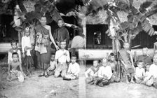 Siam [Thailand]: monks and their assistants, 1865. Creator: John Thomson