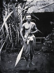 Siamese boatman, Siam [Thailand], 1866, (1981). Creator: Unknown