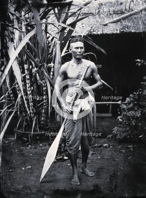 Siamese boatman, Siam [Thailand], 1866, (1981). Creator: Unknown.
