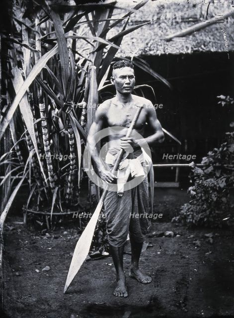 Siamese boatman, Siam [Thailand], 1866, (1981). Creator: Unknown.