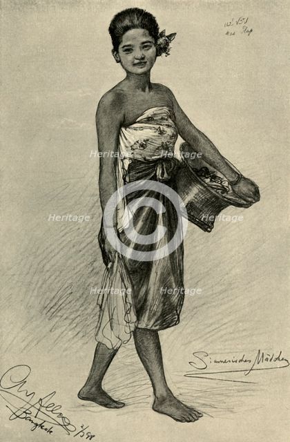 Siamese girl, Bangkok, 1898. Creator: Christian Wilhelm Allers.