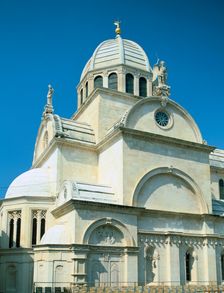 Sibenik cathedral, Croatia. Creator: Peter Thompson