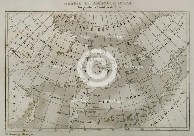 Siberia and Russian America, 1839.  Creator: Thunot Duvotenay.
