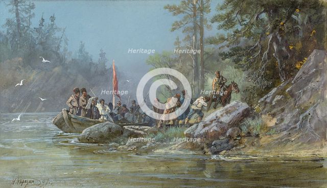 Siberian Cossacks Exploring New Lands, 19th century. Creator: Nikolay Nikolaevich Karazin.