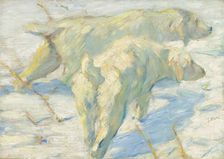 Siberian Dogs in the Snow, 1909/1910. Creator: Franz Marc