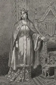 Sibila de Fortià (1350-1406), Queen consort of the Crown of Aragon (1377-1387), 1890. Creator: Joan Serra y Pausas
