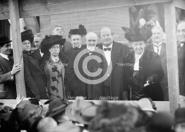 Sibley Memorial Hospital Cornerstone Laying - Earl Cranston; William Jennings Bryan, 1913. Creator: Harris & Ewing.