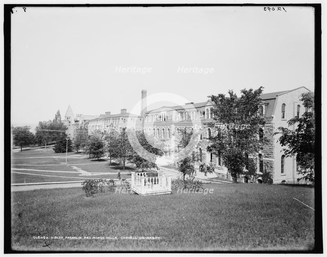 Sibley, Franklin and Morse Halls, Cornell University, between 1900 and 1906. Creator: Unknown.