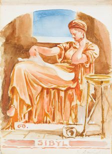 Sibyl - from Gemmes de L'Art a scrapbook of sketches by various artists, 1898 - 1920. Creator: G David