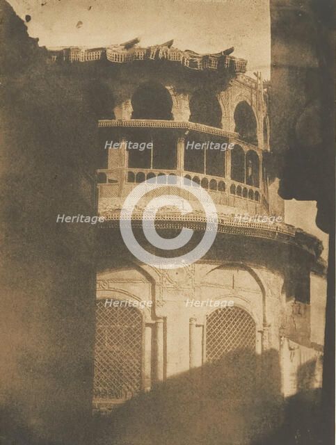 Sibyl ou Fontaine et Ecole de Souk-el-asr, au Kaire, December 1849-January 1850. Creator: Maxime du Camp.