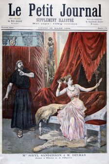 Sibyl Sanderson and Delmas in Jules Massenet s opera Thais, Paris, 1894. Artist: Oswaldo Tofani