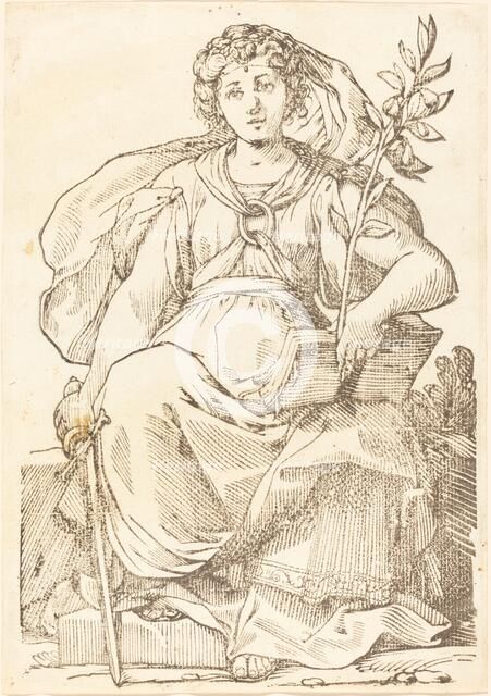 Sibylla Europa, 1625. Creator: Jacques Stella.