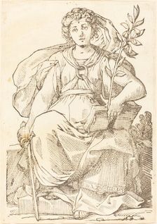 Sibylla Europa, 1625. Creator: Jacques Stella