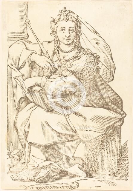 Sibylla Phrygia, 1625. Creator: Jacques Stella.