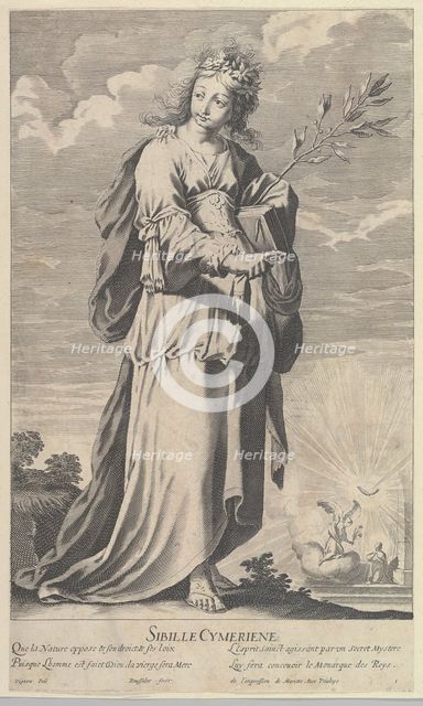 Sibylle Cimmérienne, ca. 1635. Creators: Gilles Rousselet, Abraham Bosse.
