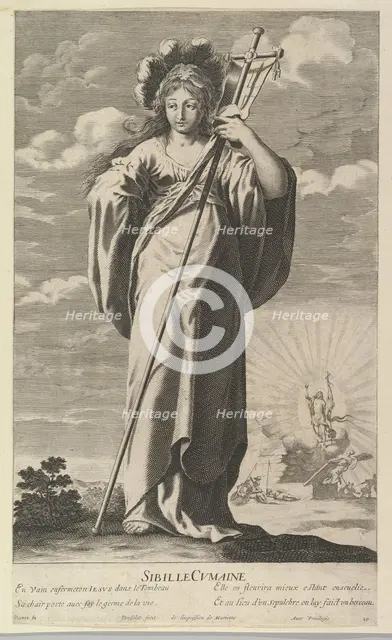 Sibylle de Cumes, ca. 1635. Creators: Gilles Rousselet, Abraham Bosse.