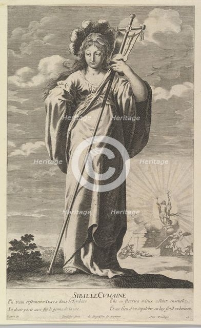 Sibylle de Cumes, ca. 1635. Creators: Gilles Rousselet, Abraham Bosse.