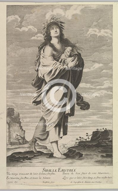 Sibylle Erythréenne, ca. 1635. Creators: Gilles Rousselet, Abraham Bosse.