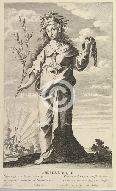 Sibylle Lybique, ca. 1635. Creators: Gilles Rousselet, Abraham Bosse.