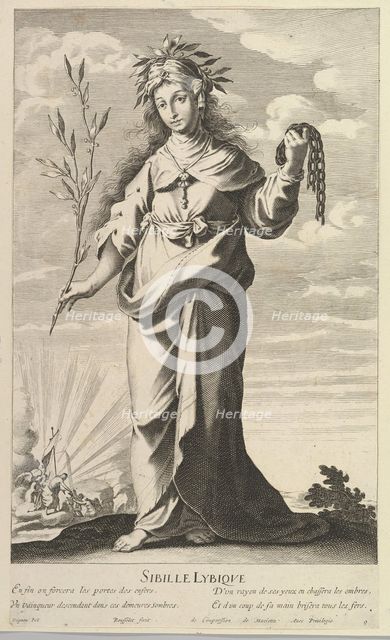 Sibylle Lybique, ca. 1635. Creators: Gilles Rousselet, Abraham Bosse.