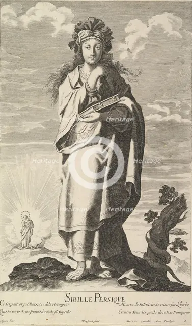 Sibylle Persique, ca. 1635. Creators: Gilles Rousselet, Abraham Bosse.