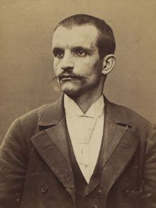 Sicard. André. 32 ans, né à N?mes le 25/10/62. Bijoutier. Anarchiste. 2/7/94., 1894. Creator: Alphonse Bertillon