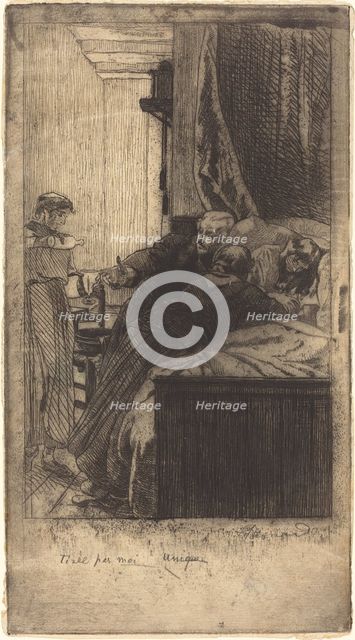 Sickness (La Maladie), 1884. Creator: Paul Albert Besnard.