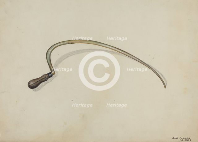 Sickle, c. 1936. Creator: James M. Lawson.