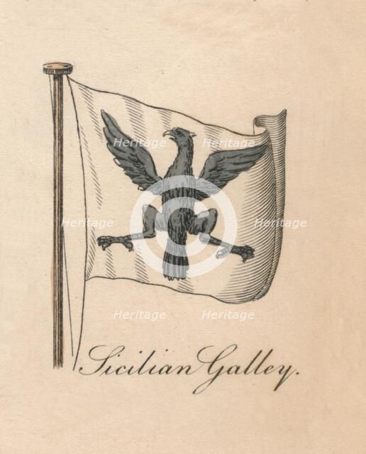 'Sicilian Galley', 1838. Artist: Unknown.