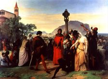 Sicilian Eve (1282), oil Painting from 19th century by Francesco Hayez