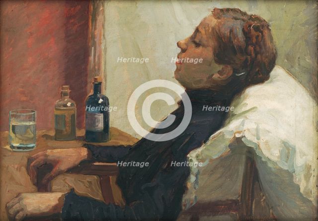Sick Woman, 1912. Creator: Elemír Halász-Hradil.