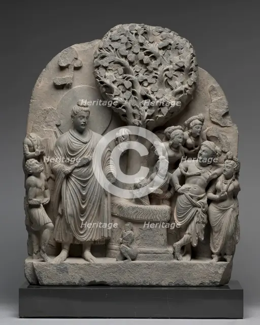 Siddhartha at the Bodhi Tree, 100s-200s. Creator: Unknown.