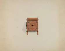 Side View of Blanket Chest, c. 1936. Creator: Martin Partyka