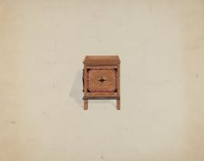 Side View of Blanket Chest, c. 1936. Creator: Martin Partyka