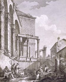 Side view of the Temple of Jupiter, pub. 1764. Creator: Robert Adam (1728-92)