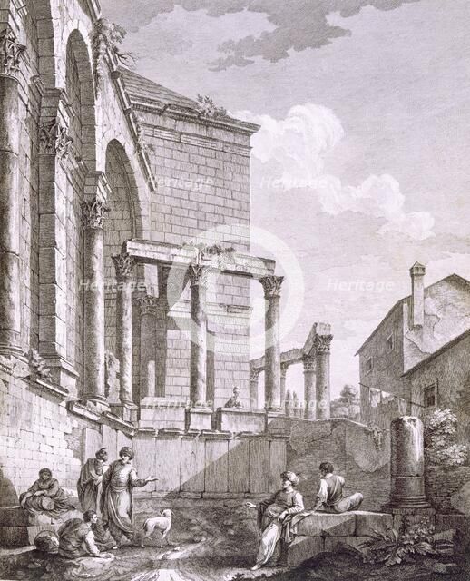 Side view of the Temple of Jupiter, pub. 1764. Creator: Robert Adam (1728-92).