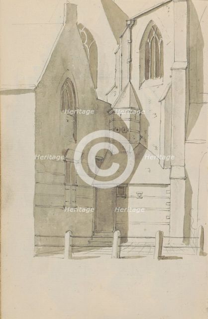 Side view of the Grote Kerk in Hoorn, c.1783-c.1797. Creator: Johannes Huibert Prins.