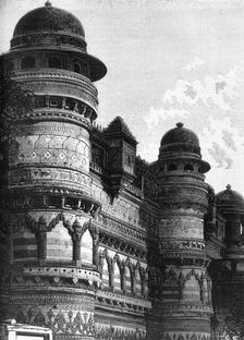 Side Wall of the Pâl Palace, Gwalior c1891. Creator: James Grant