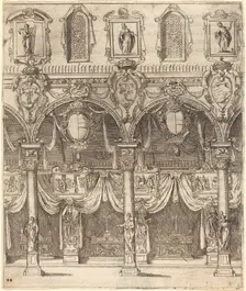 Side Aisle of San Lorenzo, Florence, 1612. Creator: Jacques Callot