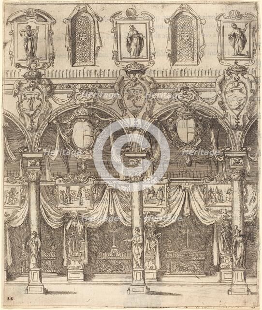 Side Aisle of San Lorenzo, Florence, 1612. Creator: Jacques Callot.