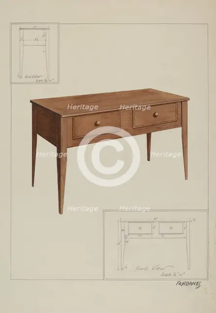 Side Board, c. 1937. Creator: George Fairbanks.