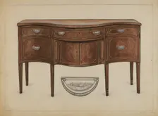 Side Board (Hepplewhite), 1935/1942. Creator: Nicholas Gorid